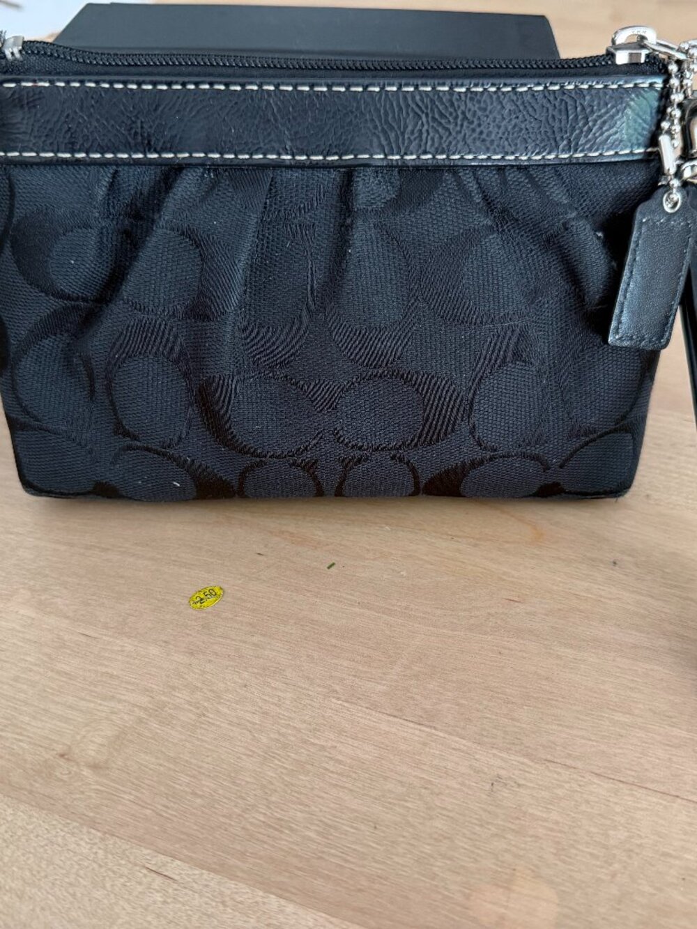 Coach Pleated Signature Jacquard Wristlet
